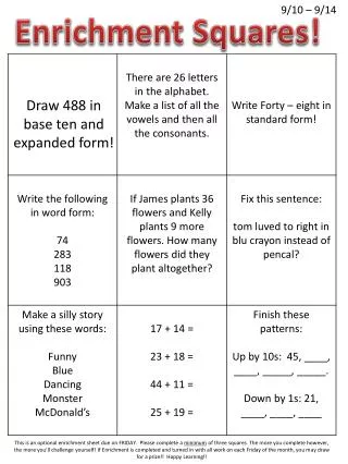 Draw 488 in base ten and expanded form!