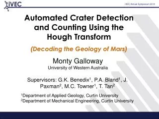 Automated Crater Detection and Counting Using the Hough Transform