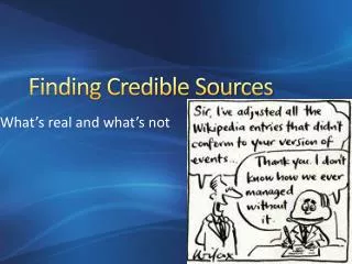 Finding Credible Sources