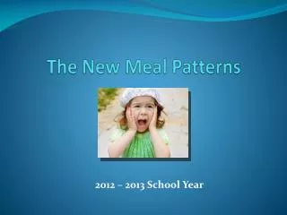 The New Meal Patterns