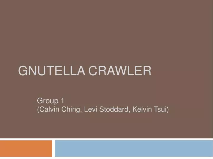 gnutella crawler