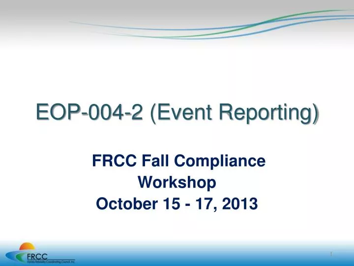 eop 004 2 event reporting