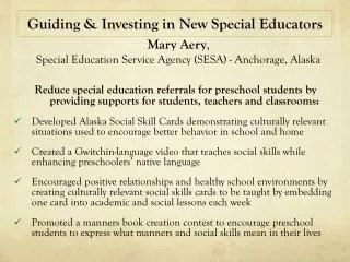 Guiding &amp; Investing in New Special Educators
