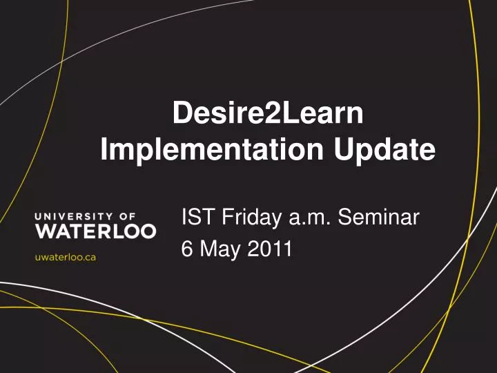 desire2learn implementation update