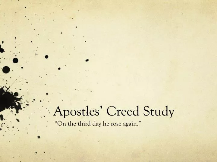 apostles creed study