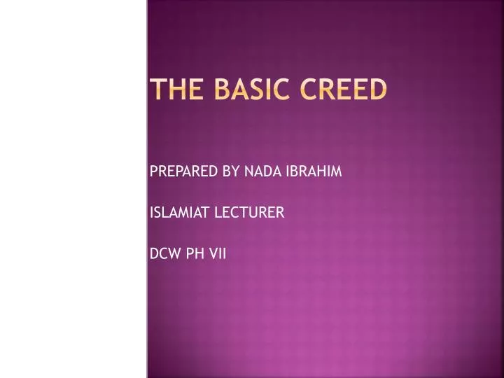 the basic creed