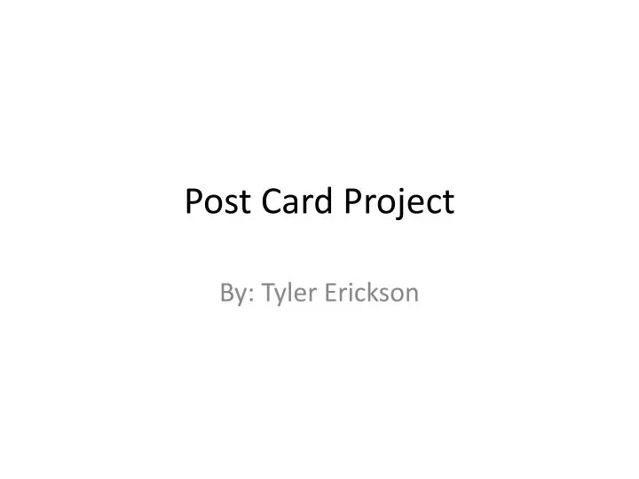 post card project