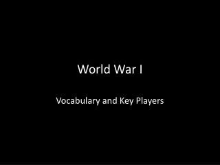 world war i