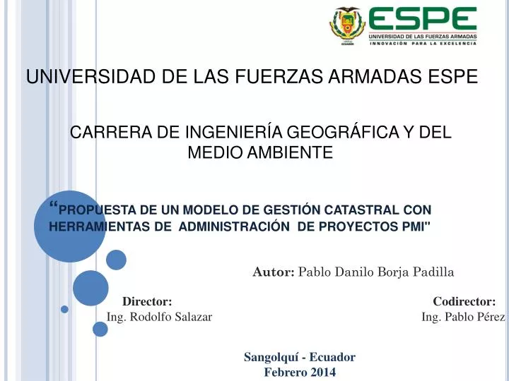 propuesta de un modelo de gesti n catastral con herramientas de administraci n de proyectos pmi