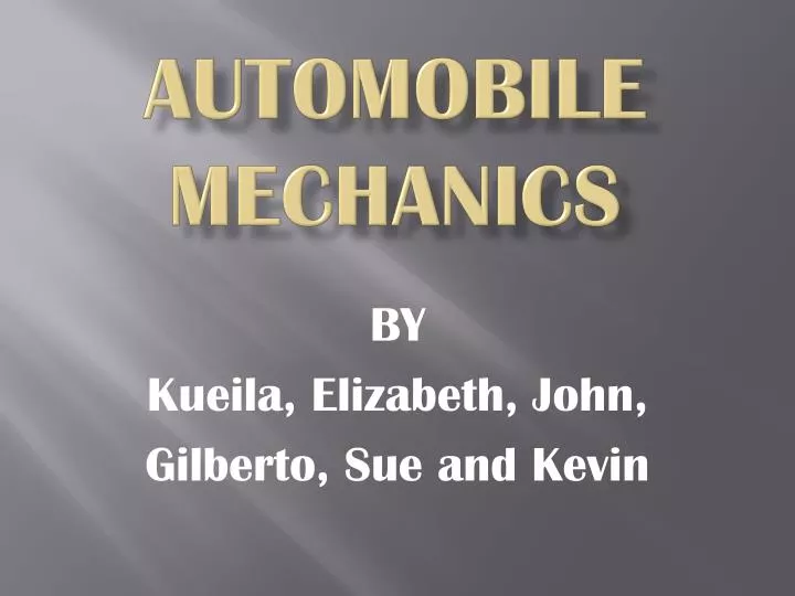 automobile mechanics