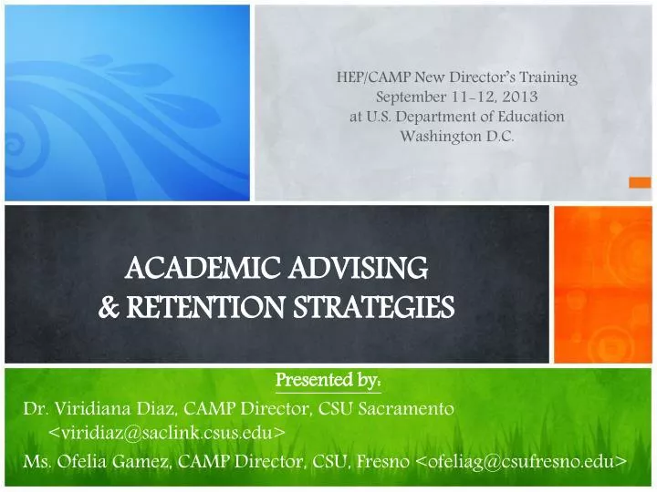 academic advising retention strategies