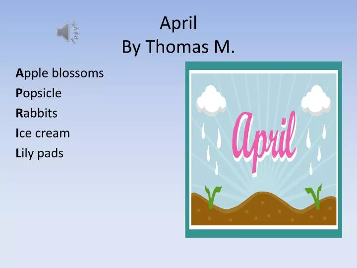 april by thomas m