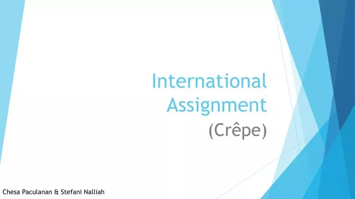 international assignment traduccion