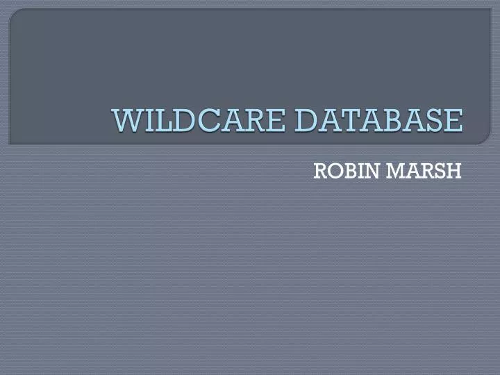 wildcare database