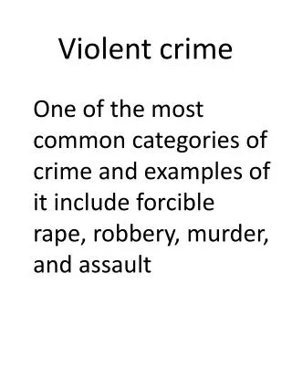 violent crime