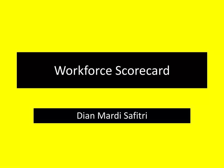 workforce scorecard