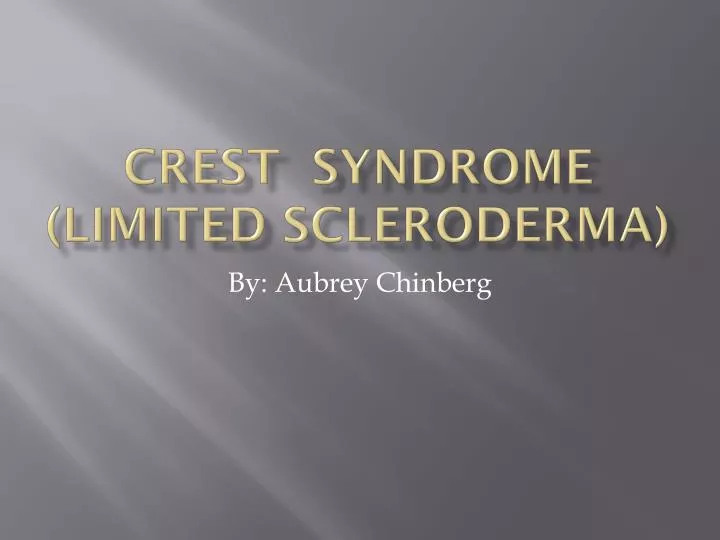 crest syndrome limited scleroderma