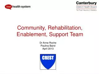 CREST (Community Rehabilitation Enablement &amp; Support Team)