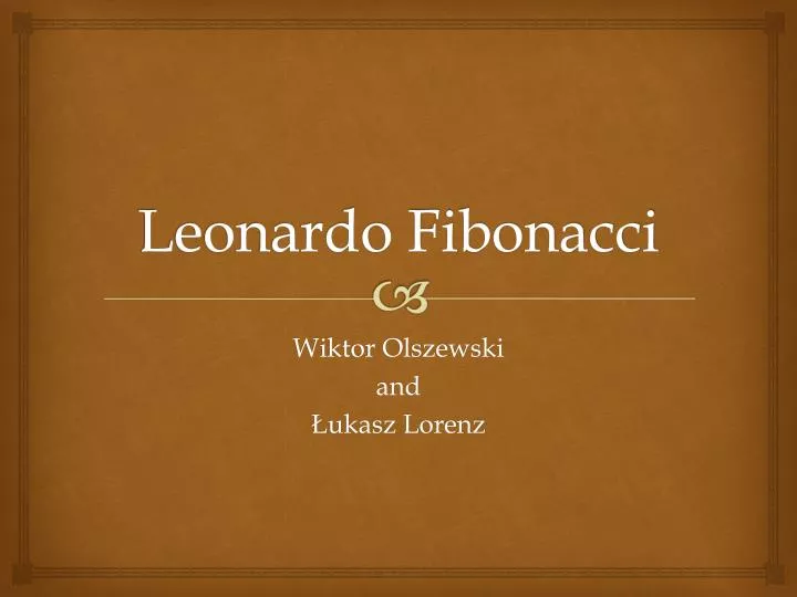 leonardo fibonacci