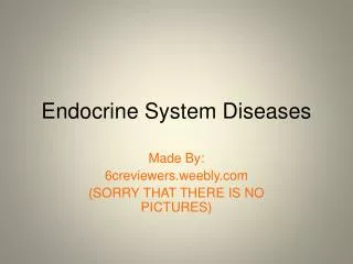 endocrine system diseases