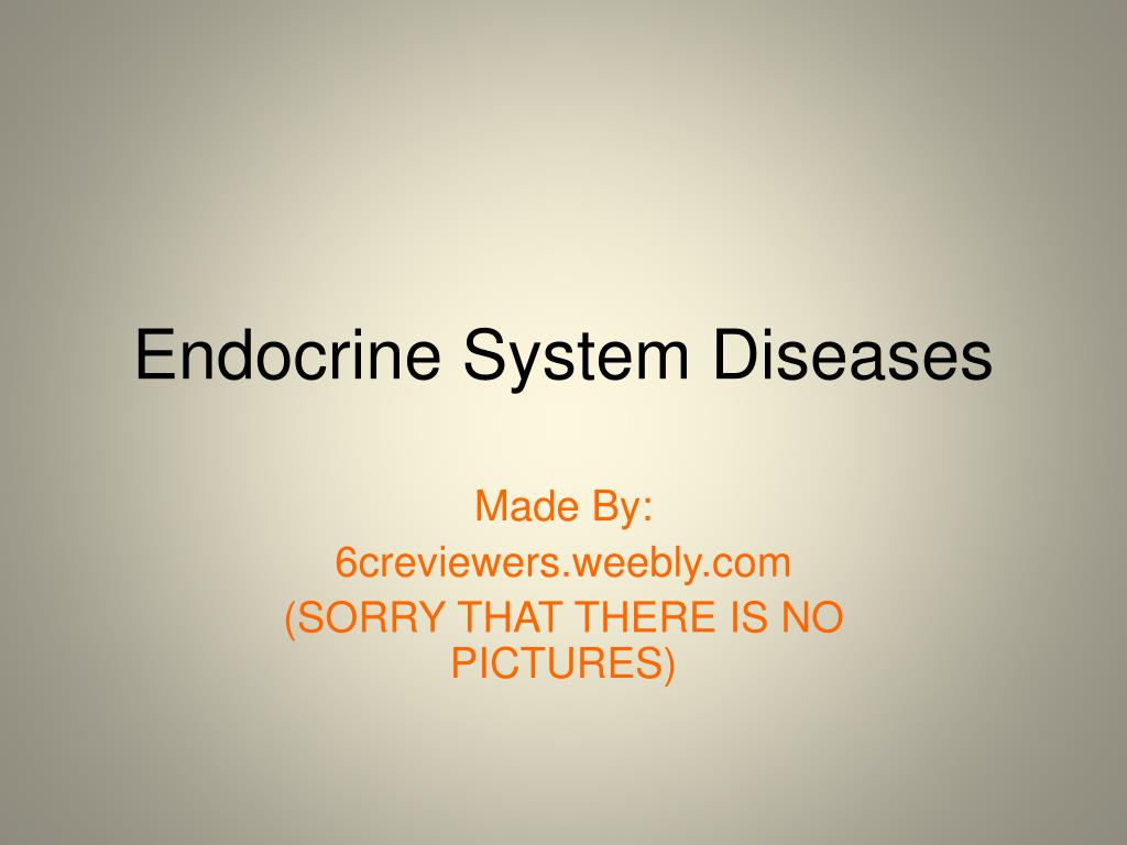PPT - Endocrine System Diseases PowerPoint Presentation, free download ...
