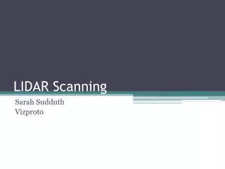 LIDAR Scanning