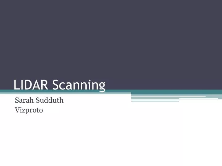 lidar scanning