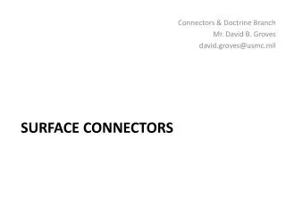 Surface Connectors