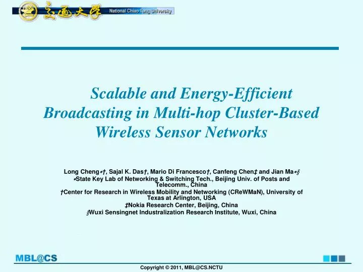 scalable and energy efficient broadcasting in multi hop cluster based wireless sensor networks