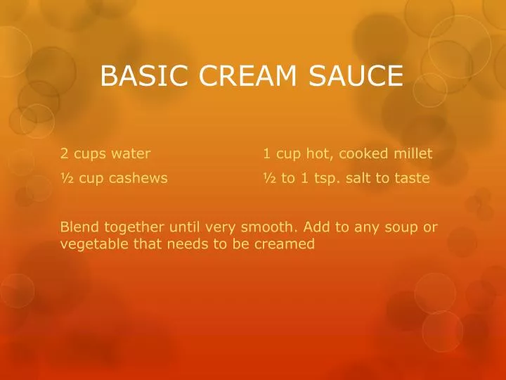 basic cream sauce