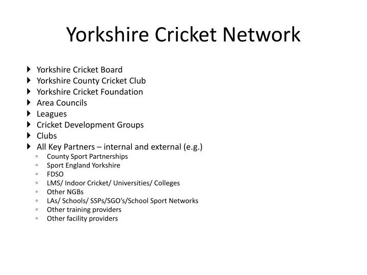 yorkshire cricket network