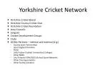 Yorkshire Cricket Network - slide 1