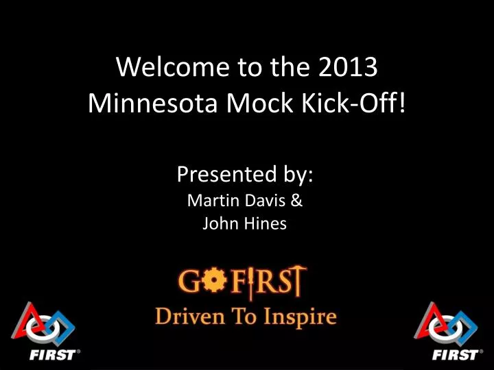welcome to the 2013 minnesota mock kick off