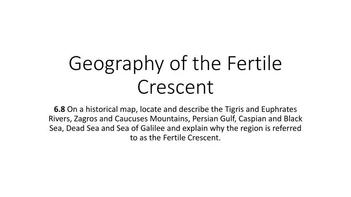 geography of the fertile crescent