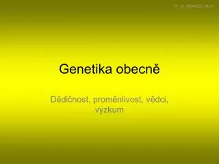 genetika obecn