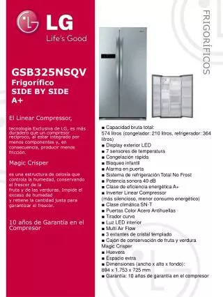 gsb325nsqv frigor fico side by side a