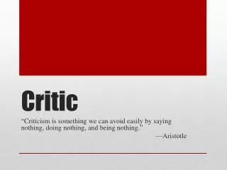 Critic