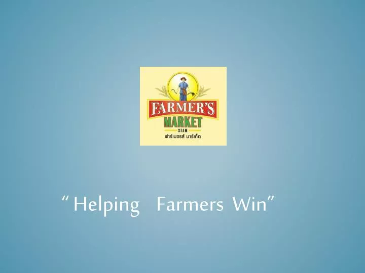 helping farmers win