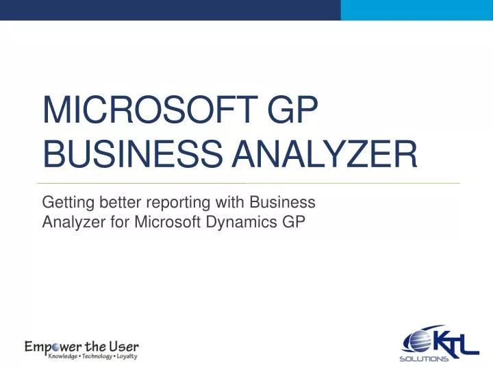 microsoft gp business analyzer
