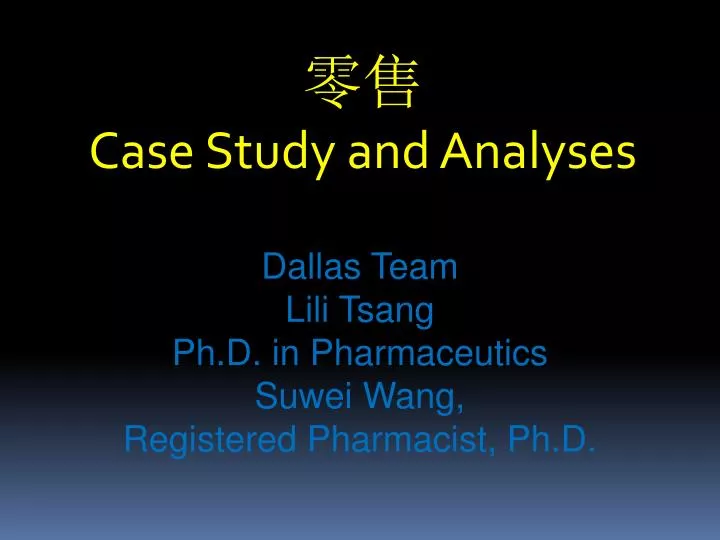 case study and analyses
