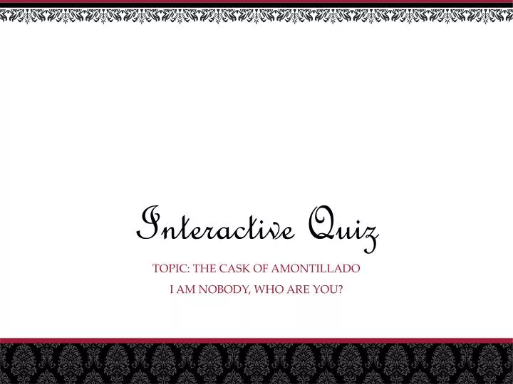 interactive quiz