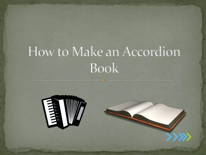 how to make an accordion b ook
