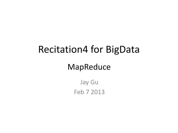 recitation4 for bigdata