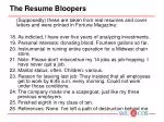 The Resume Bloopers