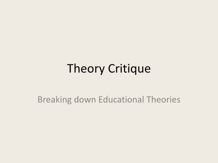 theory critique