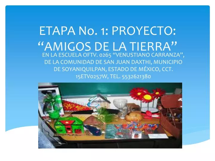 etapa no 1 proyecto amigos de la tierra