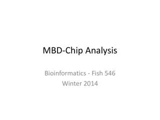 MBD-Chip Analysis