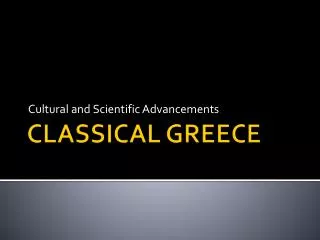 CLASSICAL GREECE