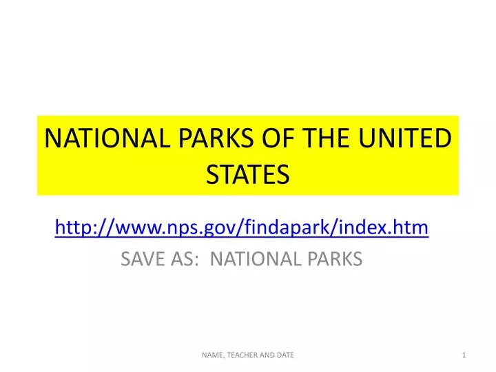 national parks of the united states
