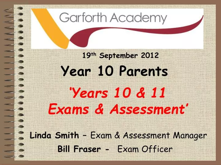years 10 11 exams assessment